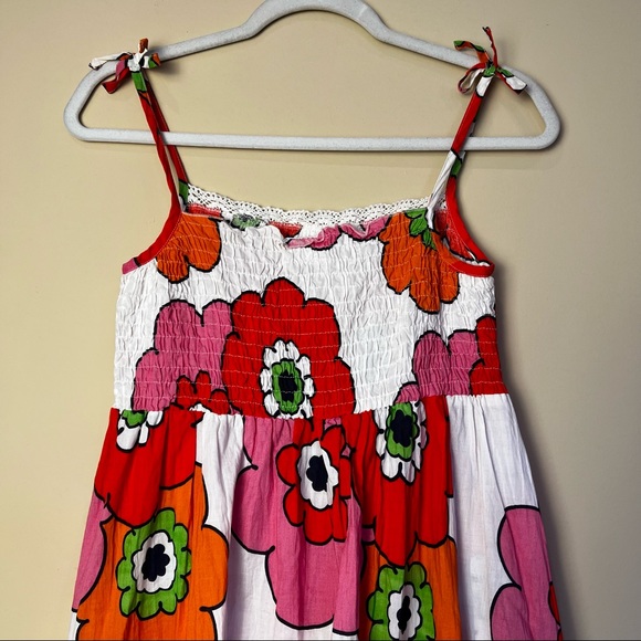 Mini Boden Sleeveless Casual Summer Dress w Flowers Poppies - Picture 5 of 8